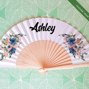 Gepersonaliseerde handventilator voor cadeau bruidsmeisje, voorstel bruidsmeisje, aangepaste naamcadeau, handventilator bruid, cadeau bruidsmeisje, zomerbruiloft HF11