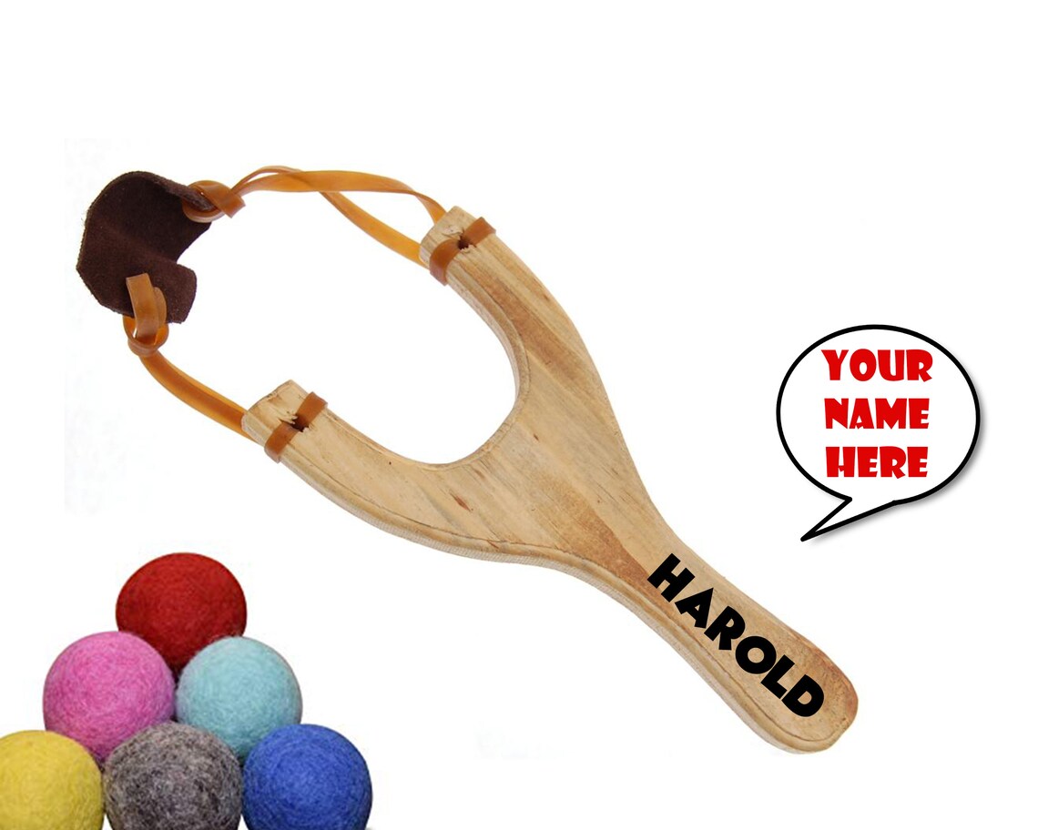 Customized Wooden Slingshot 17.5 Cm , Slingshot, Wood Slingshot, Gift for Kids, Stocking Stuffer