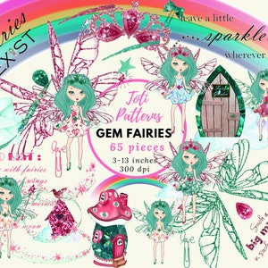 Pink PNG Fairies Clipart, Watercolor Illustrations, Free Clipart, Rhinestones Clip Art, Fairies Planner Stickers, Free Commercial Use TP9