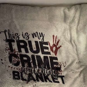 True Crime Movie Watching Plush Throw