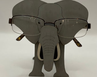 Schattige olifant dierenbrilstandaard