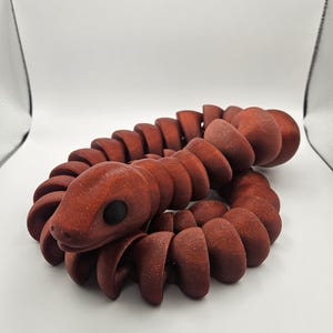 Mega Crimson Snake | 3D Printed Articulating Flexi Fidget