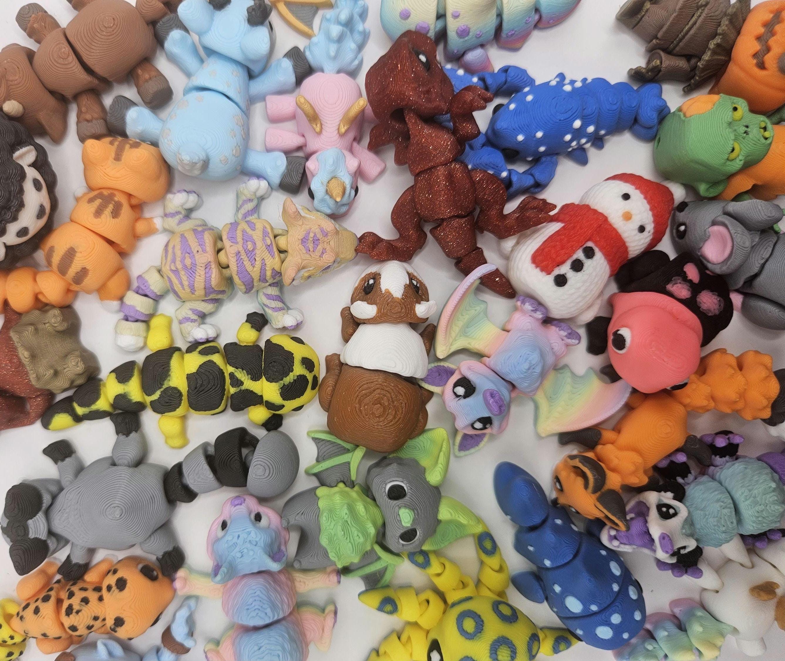Pocket Pet Add Ons | 1.25-2 Inches | 3D Printed Articulating Flexi Fidget