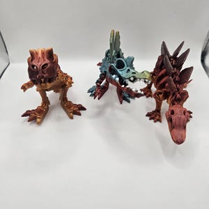 Metall Verlaufs Skelett Dinosaurier | 3D Gedrucktes Artikulieren Flexi Fidget