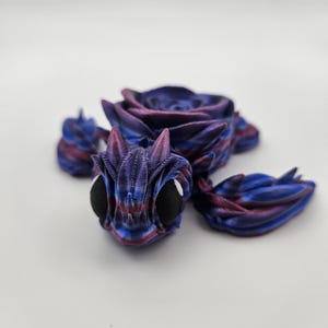 Tortue rose rayée | Flexi Fidget articulé imprimé en 3D
