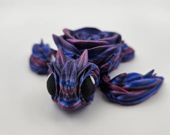 Striped Rose Turtle | 3D Printed Articulating Flexi Fidget