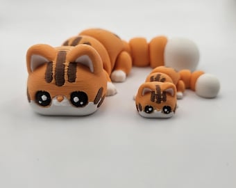 Cutie Kitten | 3D Printed Articulating Flexi Fidget - Etsy