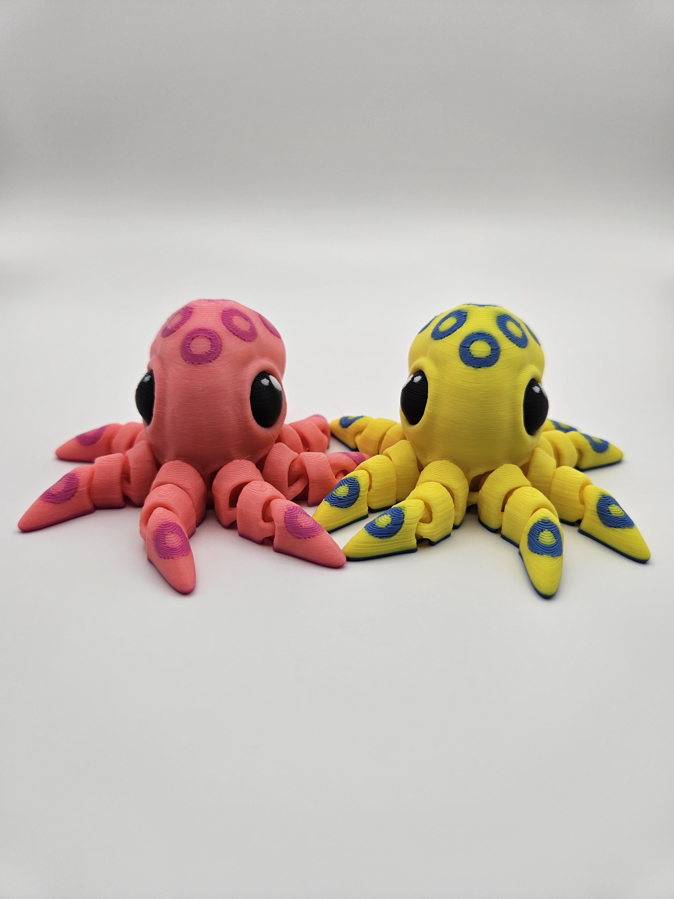 Blue-Ringed Octopus | 3D Printed Articulating Flexi Fidget