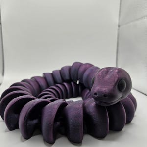 Mega Galaxy Purple Snake | 3D Printed Articulating Flexi Fidget