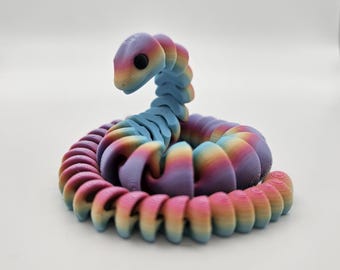 Rainbow Snake | 3D Printed Articulating Flexi Fidget