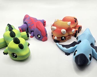 3Dプリントの関節式恐竜フィジェットトイ | デスクデコレーション