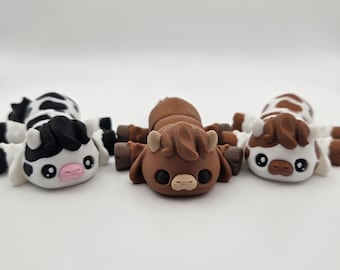 Highland Cow | 3D Printed Articulating Flexi Fidget