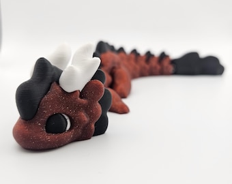 Crimson Kaida Dragon | 3D Printed Articulating Flexi Fidget