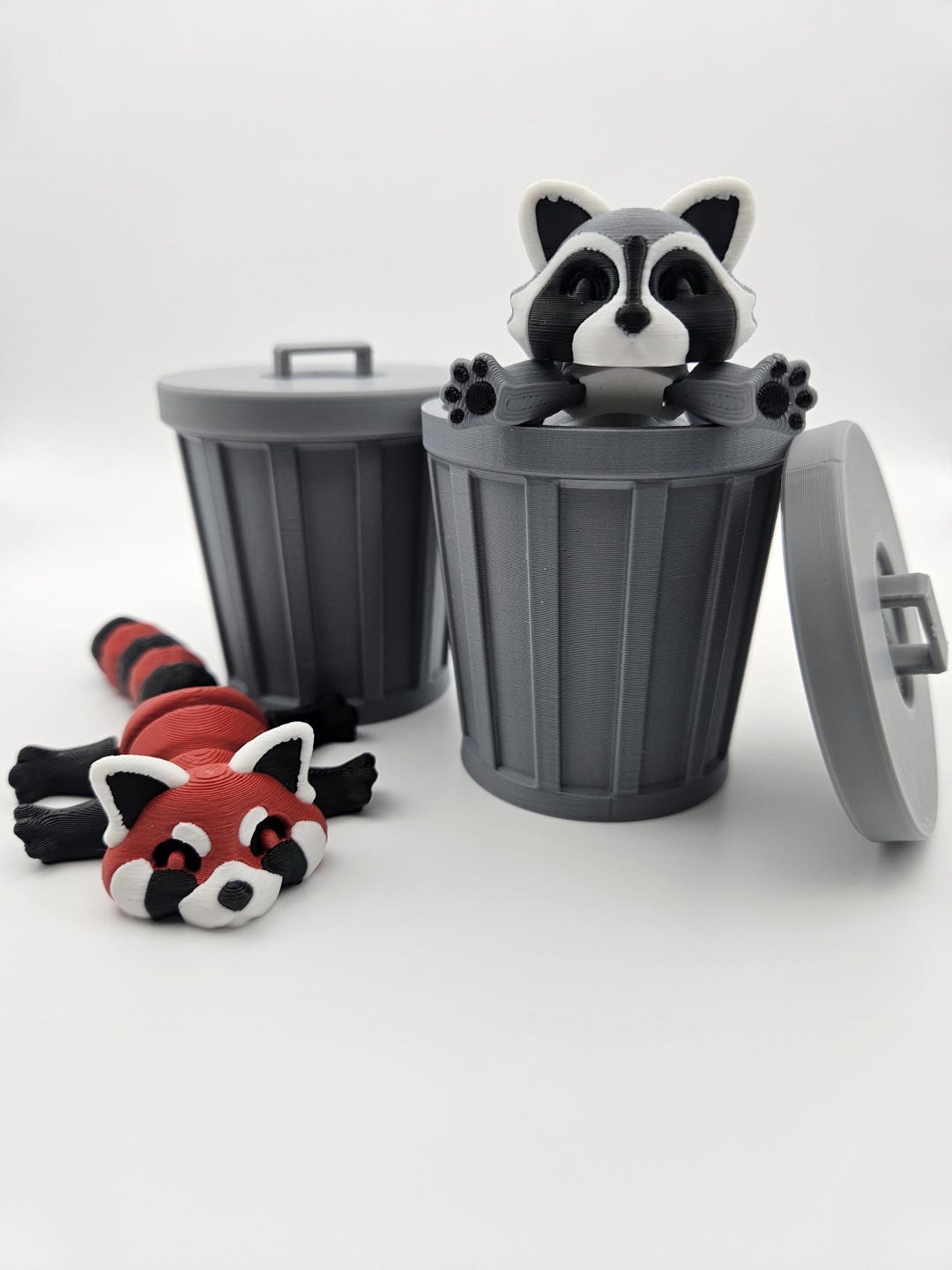 Trash Panda (raccoon) | 3D Printed Articulating Flexi Fidget - Etsy