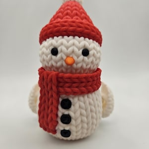 Gestrickter Schneemann | 3D Gedrucktes Artikulieren Flexi Fidget