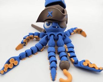 Pirate Squid | 3D Printed Articulating Flexi Fidget