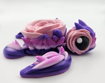 Tortuga rosa morada y rosa / Juguete flexible articulado impreso en 3D