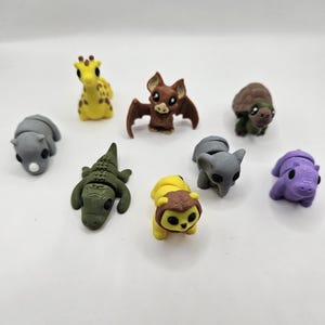 Safari Tasche Haustier Add-Ons | 3cm-5cm | 3D Gedrucktes Artikulieren Flexi Fidget
