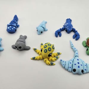 Ocean Pocket Pet Add-Ons | 3cm-5cm | 3D Gedrucktes Artikulieren Flexi Fidget
