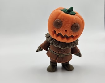 Espantapájaros de calabaza espeluznante / Juguete flexible articulado impreso en 3D