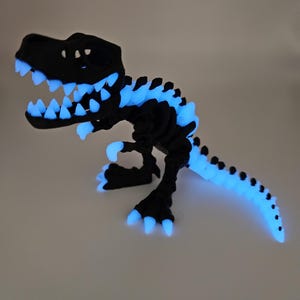 Glow Skeleton T-Rex | 3D Printed Articulating Flexi Fidget