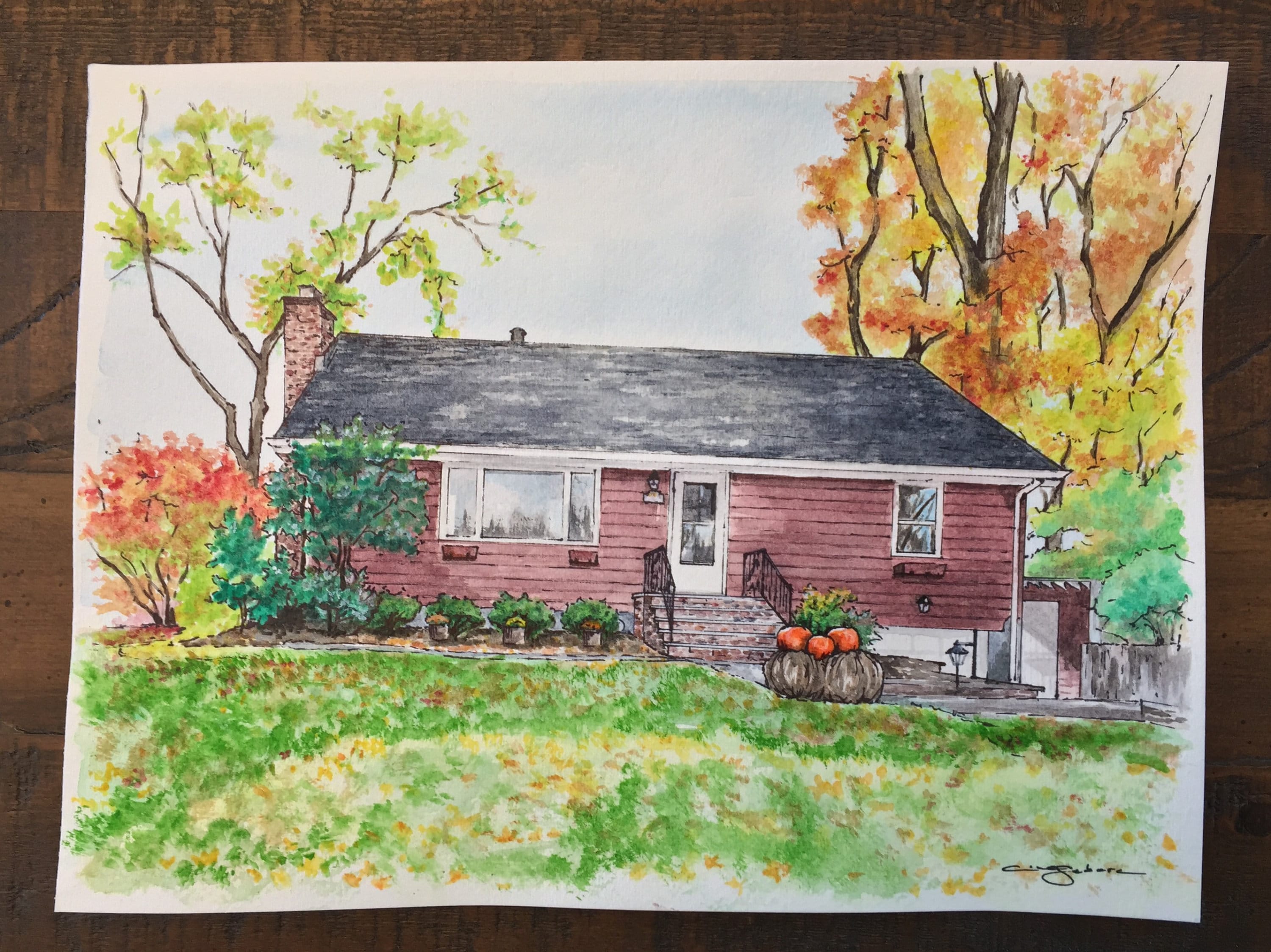Custom Watercolor House Portrait - Hand Painted - Original Art - Etsy