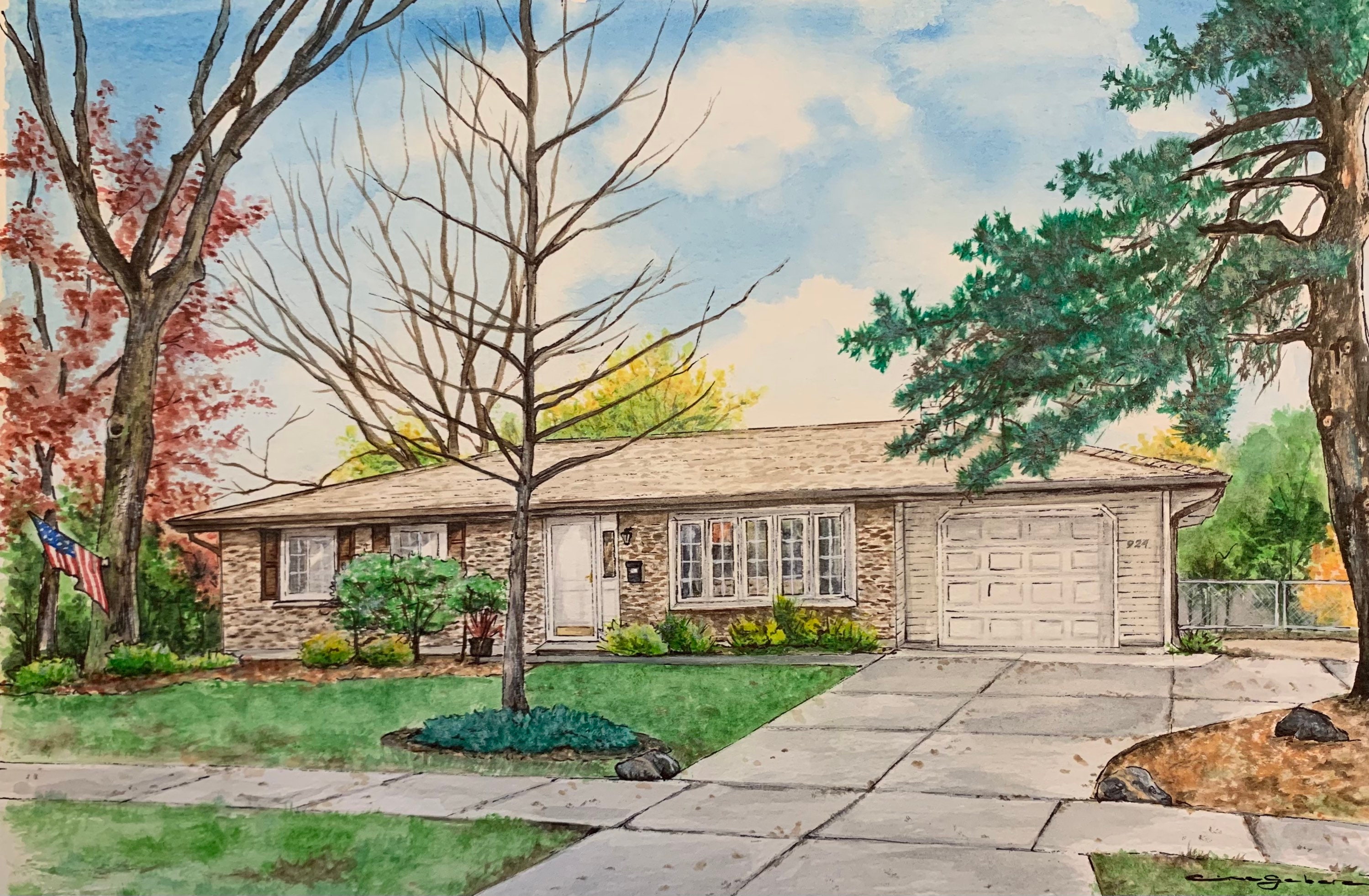 Custom Watercolor House Portrait - Hand Painted - Original Art - Etsy