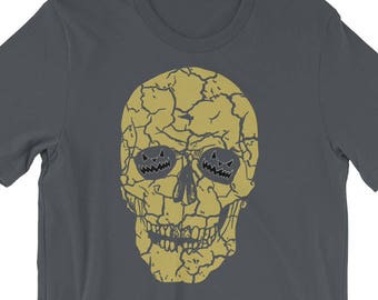 Halloween Costume T Shirt-Skull T shirt-Scary T shirts-Skeleton Shirt-Halloween T Shirt-Pumpkin Skull-Mens Halloween Shirt-Scary Skull