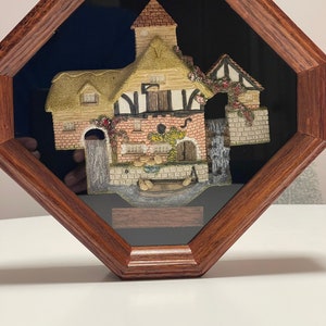 David Winter “PERSHORE MILLS” 1991 Framed Shadow Box Collector’s Guild 10”x 10” #23#