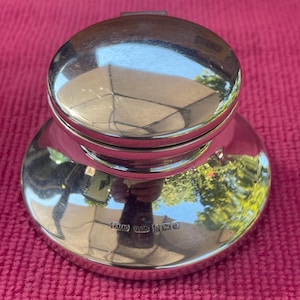 Antique Birmingham Sterling Silver Inkwell