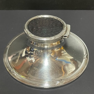 Antique Birmingham Sterling Silver Inkwell
