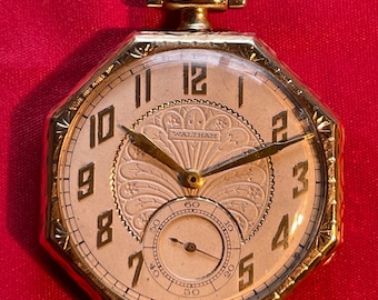 Waltham 14K Gold Pocket Watch.