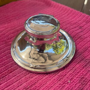 Antique Birmingham Sterling Silver Inkwell
