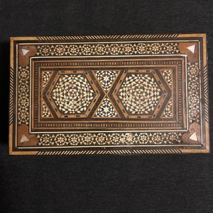 Syrian handmade wooden Micro Mosaic design Jewelry Box