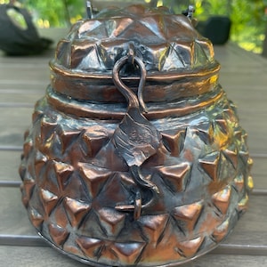 Handmade Copper Pan Box with Lid