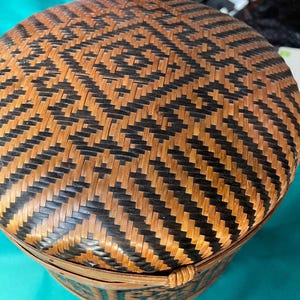 Vintage Chinese Wedding Basket Bamboo Box