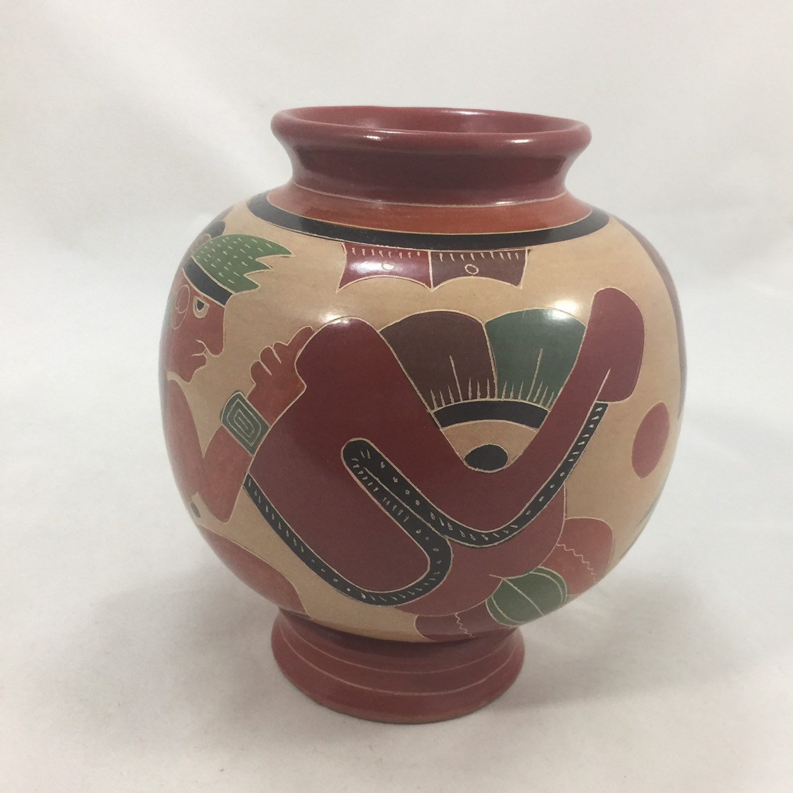 Nicaraguan pottery art hand painted Ceramic Bowl decorated | Etsy