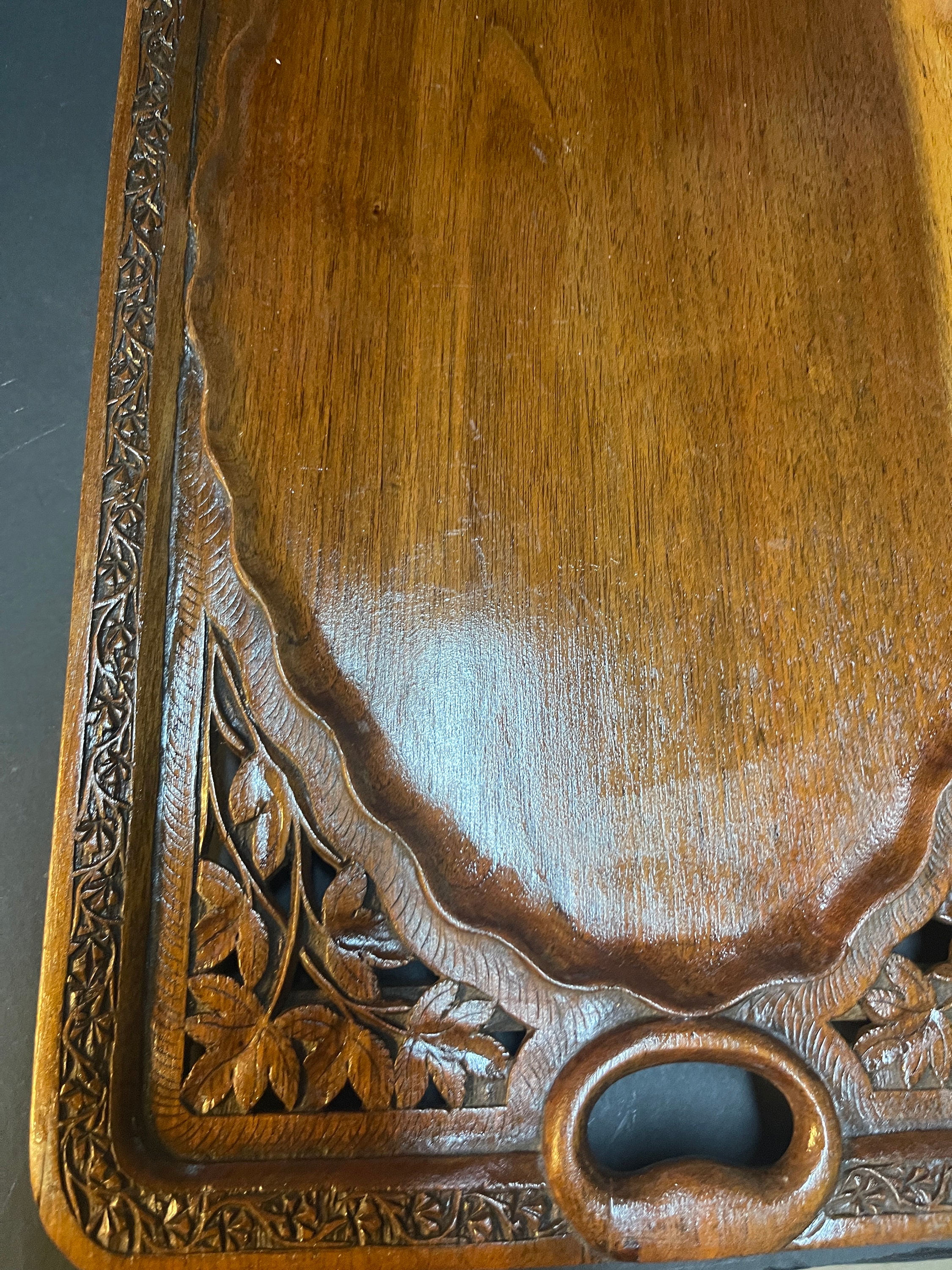 希少 ビンテージトレイ rosewood ヴィンテージ 大型ハンドメイド木製トレイ 21 インチ - Etsy 日本