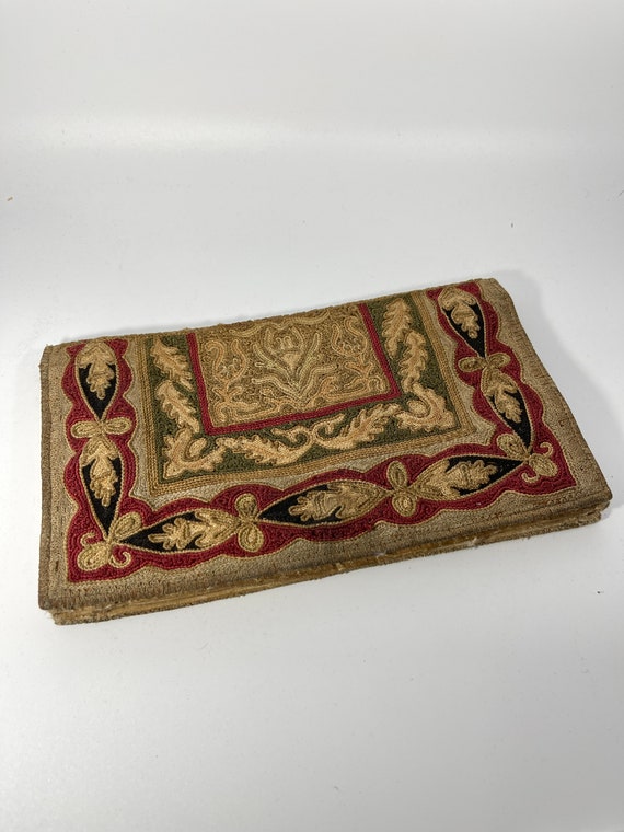 Antique French Embroidery Clutch