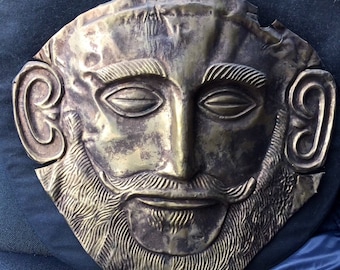 Metallic Agamennon Mask Imitation for wall hanging decor