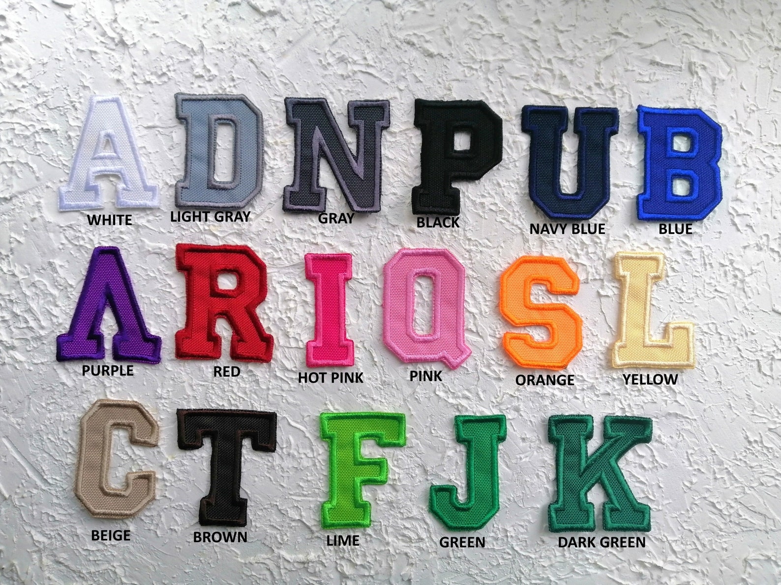 Custom Letters Patch Preppy Embroidered Iron on Patch Hook Etsy