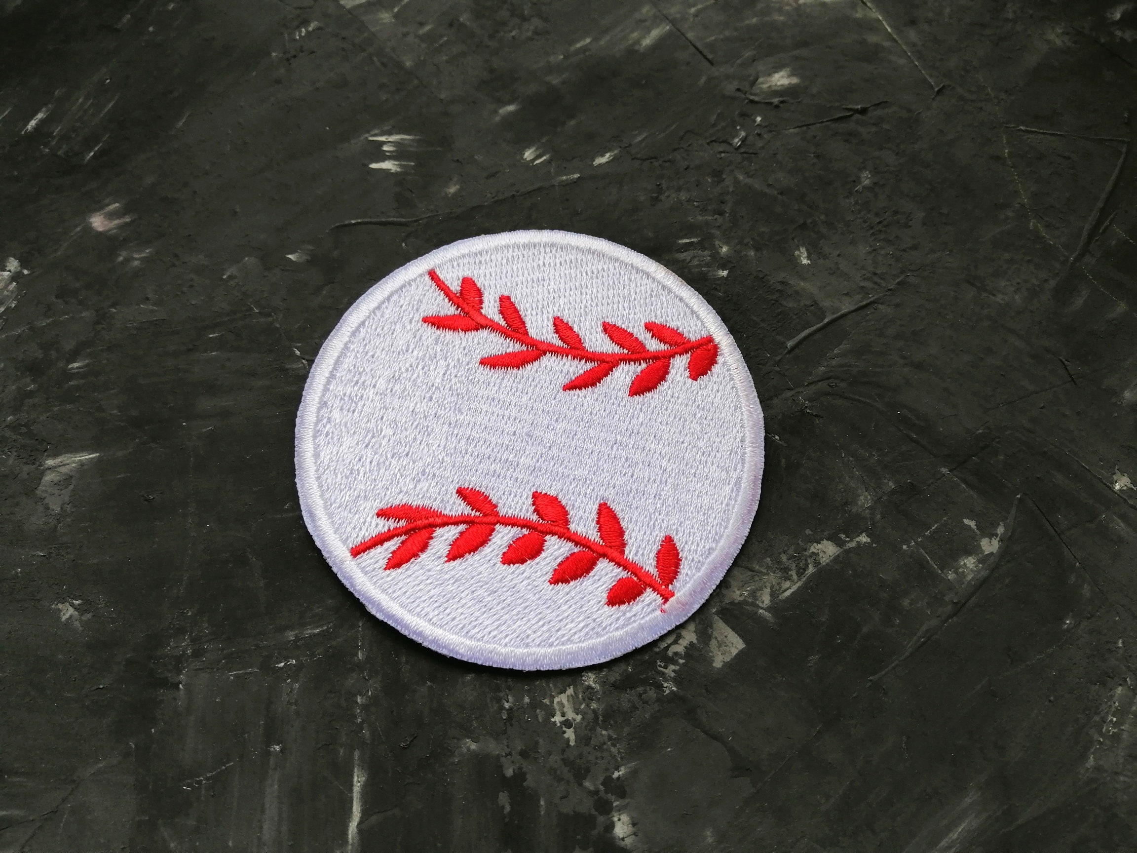 BASEBALL BALL patch. Embroidered patch with hook and loop Etsy