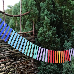 Girlande Streifengirlande Rainbow Regenbogen