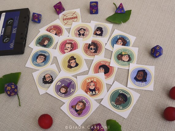 Stranger Things pack \u2022 Round Stickers