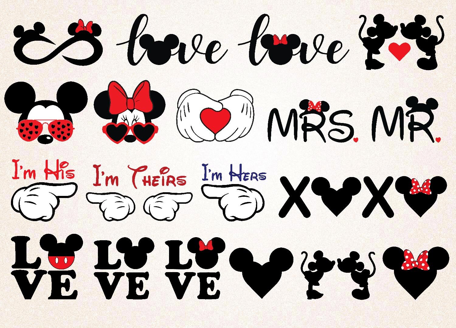 Download Mickey love bundle/mickey minnie svg png/mickey vday ...