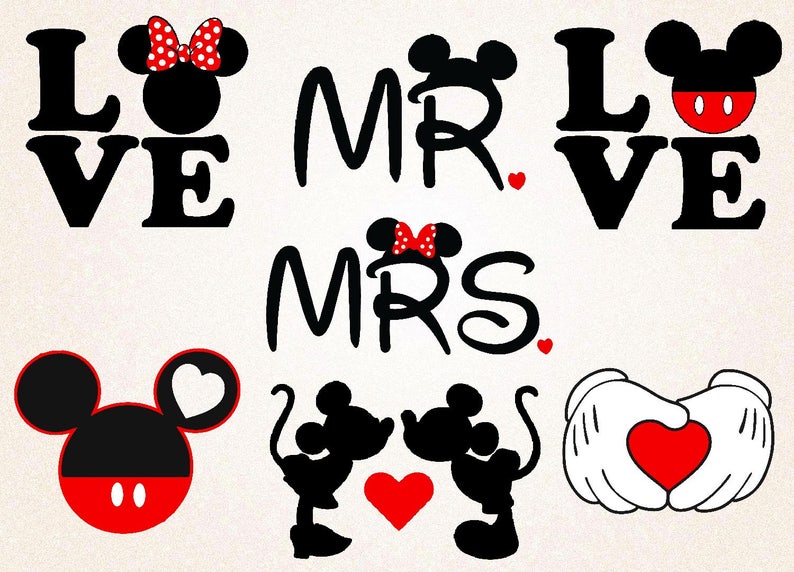 Download Mickey Love SVGPNGeps/mr &mrs mickey minnie/valentines ...