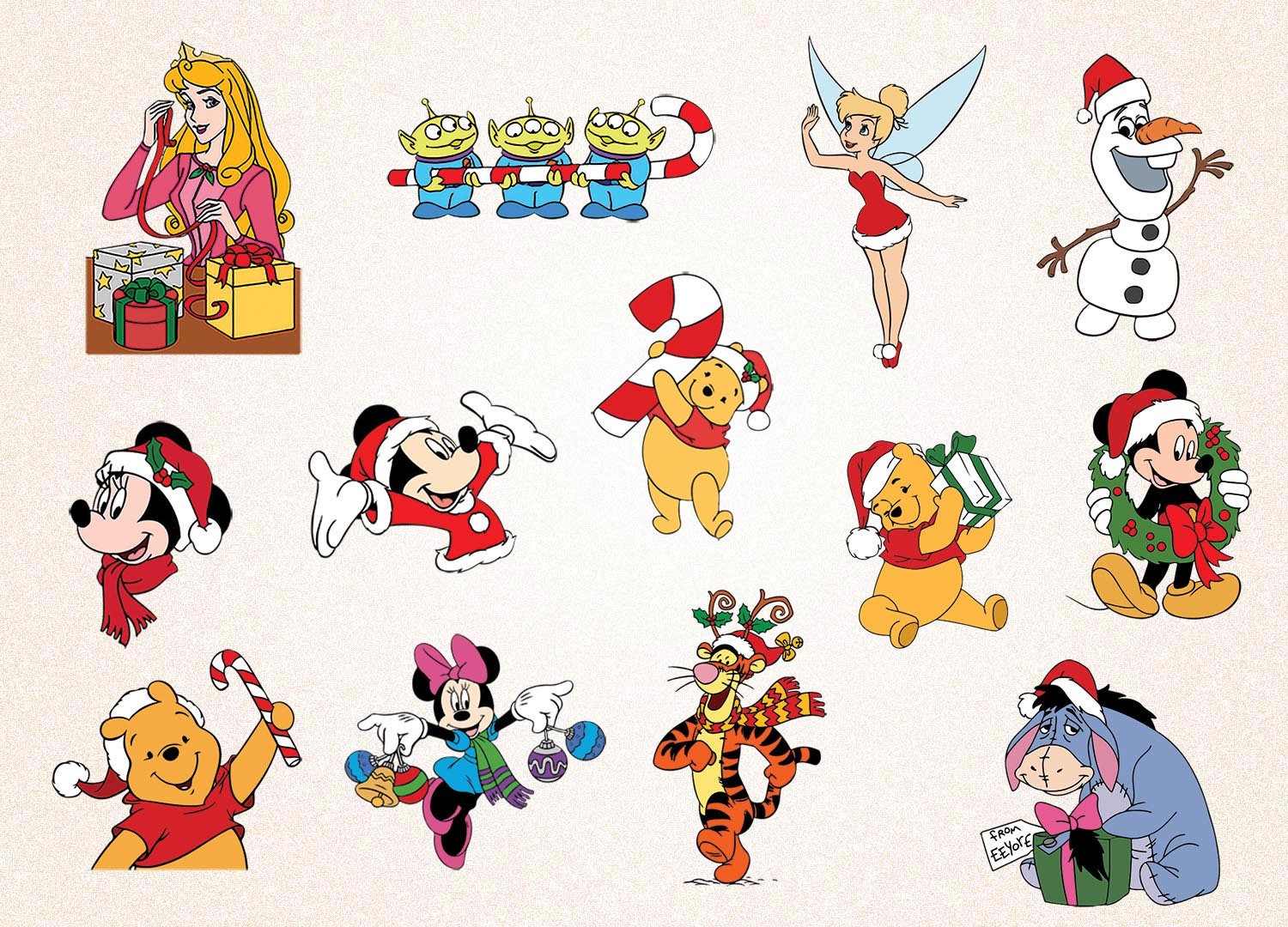 Weihnachten-Disney-Figuren Clipart / Weihnachten Disney ...