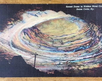 Sunset Dome in Hidden River Cave, Horse Cave, Ky. Vintage Postcard