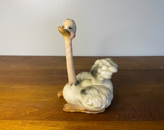 Vintage Josef Originals Ostrich Bird Eyelashes Ceramic Figurine