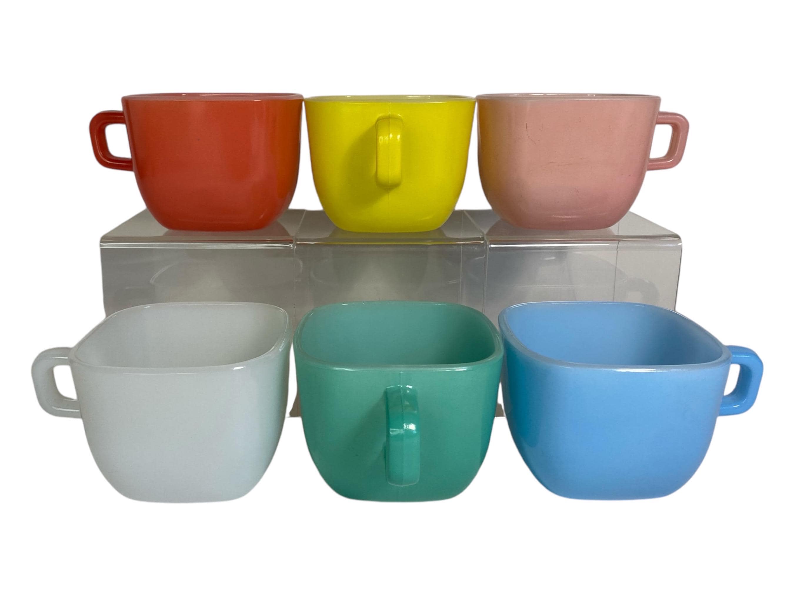 グラスベイク　リプトン　スープマグ　6点セット　glassbake 箱付き 美品 6色セット! ▽ グラスベイク Glasbake リプトン スープマグ